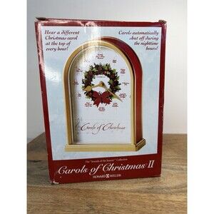 Howard Miller Carols of Christmas II Clock Musical Hourly Chime Mantel NEW